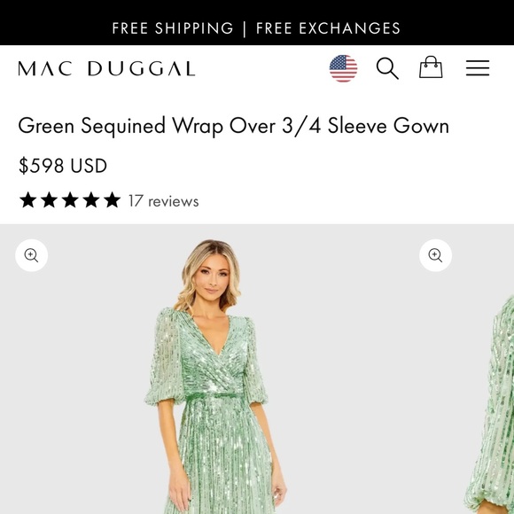 Mac Duggal Mint Green Sequin Dress - Picture 6 of 6